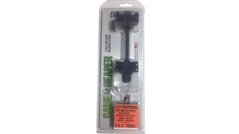 DNZ Products 215 Tactical Scope Mount - Howa 1500, Weatherby Vanguard, Short Action, Medium Ring, 0 MOA, 30 mm Tube, Black Matte, 13SM3