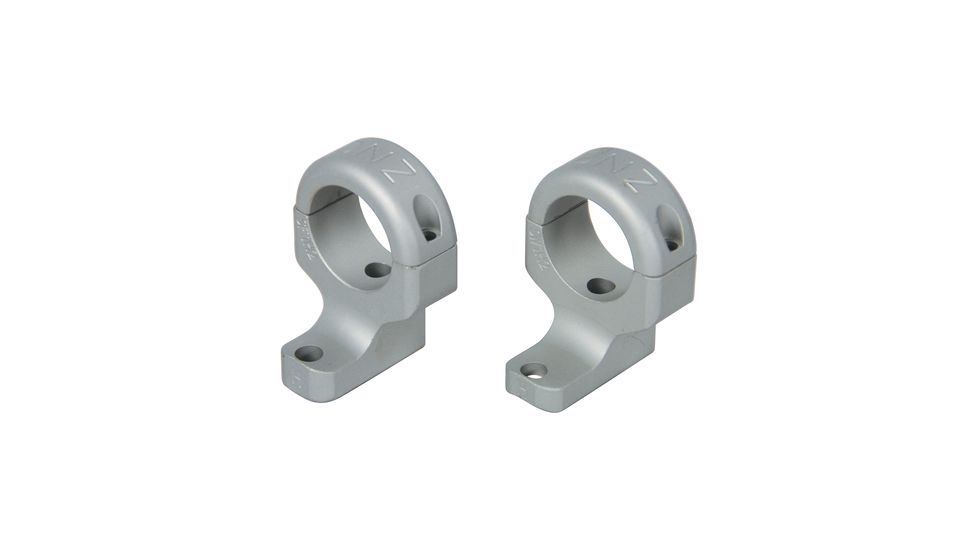 DNZ Products Hunt Masters Two Piece Mounts - Savage Round Receiver/Axis/Stevens 200, High Ring, 1 in Tube, 2 Screws, Silver, SW1H2S