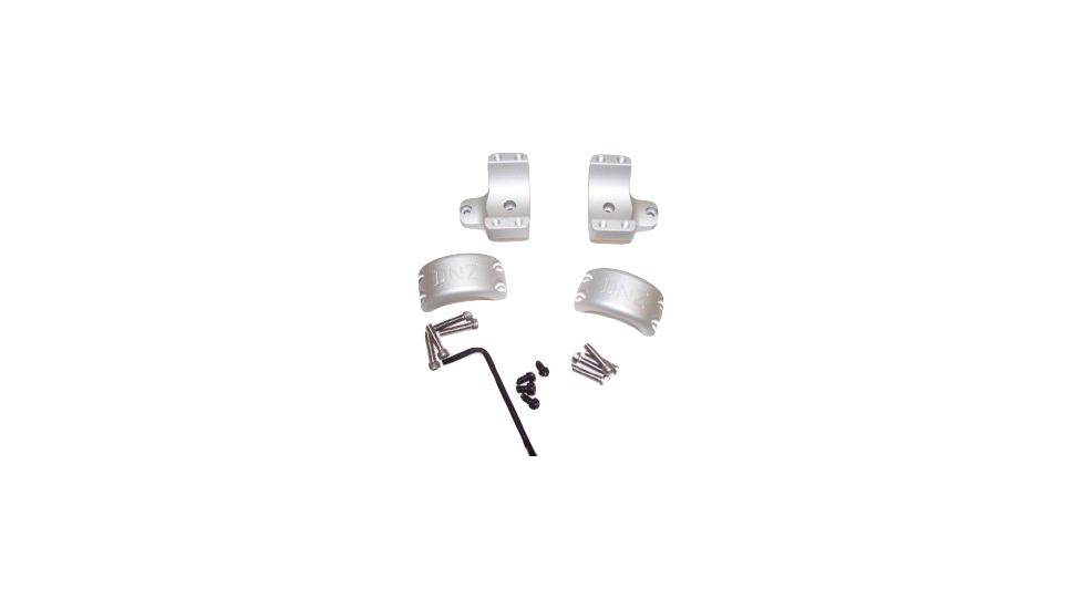 DNZ Products Hunt Masters Two Piece Mounts - Savage Flatback 2003 And Older, High Ring, 1 in Tube, 4 Screws, Silver, 2SF1THS