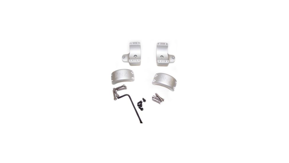 DNZ Products Hunt Masters Two Piece Mounts - Savage Flatback 2003 And Older, Low Ring, 1 in Tube, 4 Screws, Silver, 2SF1TLS