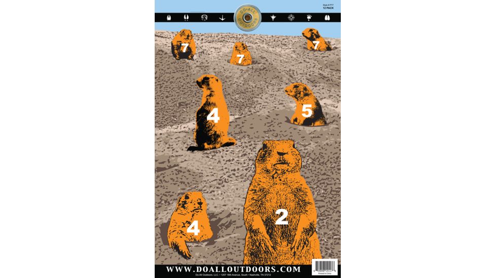 Do All Outdoors Paper Target, 10Pk, Prairie Dog, 12x18 PT7