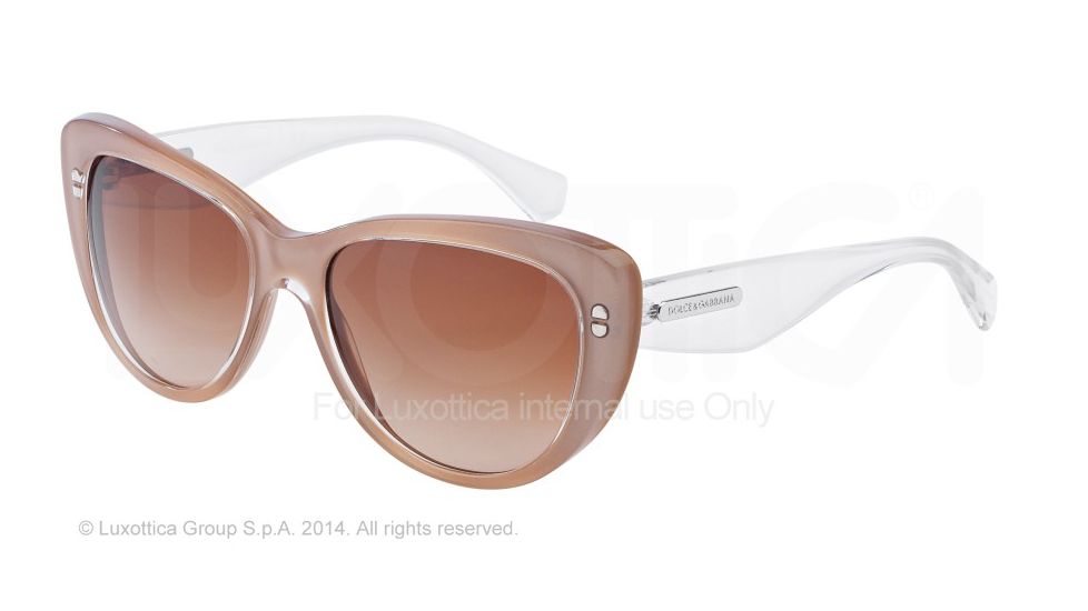 Dolce&amp;Gabbana 3 LAYERS DG4221 Progressive Prescription Sunglasses DG4221-277313-55 - Lens Diameter 55 mm, Frame Color Top Crystal On Pearl Sand
