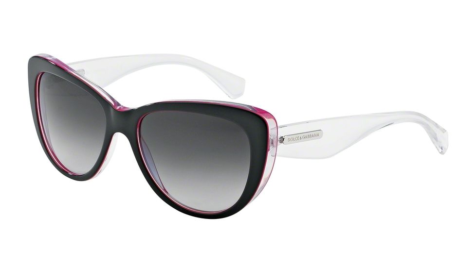 Dolce&amp;Gabbana 3 LAYERS DG4221 Progressive Prescription Sunglasses DG4221-27948G-55 - Lens Diameter 55 mm, Frame Color Black/peral Fuxia/cryst