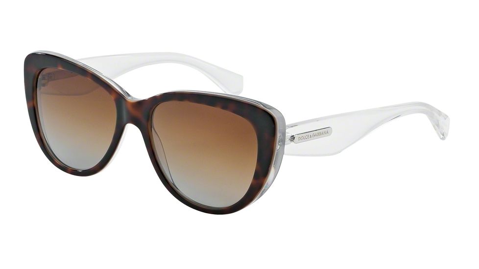 Dolce&amp;Gabbana 3 LAYERS DG4221 Progressive Prescription Sunglasses DG4221-2795T5-55 - Lens Diameter 55 mm, Frame Color Havana/pearl White/cryst