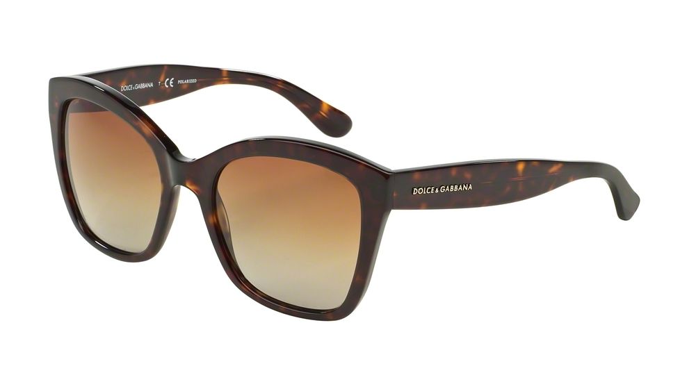 Dolce&amp;Gabbana CONTEMPORARY DG4240 Single Vision Prescription Sunglasses DG4240-502-T5-54 - Lens Diameter 54 mm, Frame Color Havana