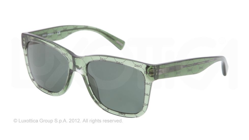 Dolce&amp;Gabbana D&amp;G ALL OVER DG4158P Progressive Prescription Sunglasses DG4158P-266271-55 - Lens Diameter 55 mm, Lens Diameter 55 mm, Frame Color All Over Grey On Green