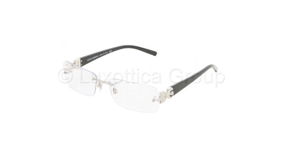 Dolce&amp;Gabbana DG 1169B Eyeglasses Styles - Silver Frame w/Non-Rx 54 mm Diameter Lenses, 130-5417