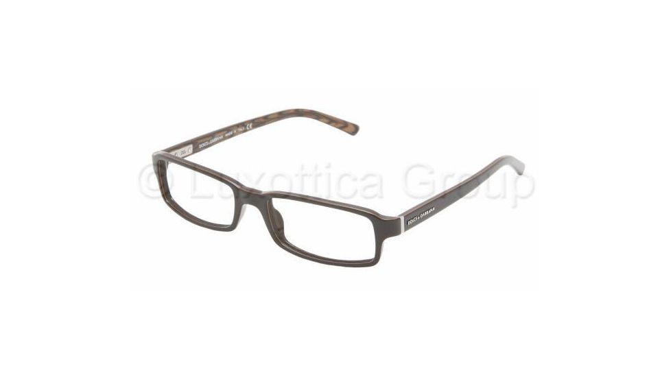 Dolce&amp;Gabbana DG 3060 Eyeglasses Styles - Brown Spotted Frame w/Non-Rx 52 mm Diameter Lenses, 772-5217