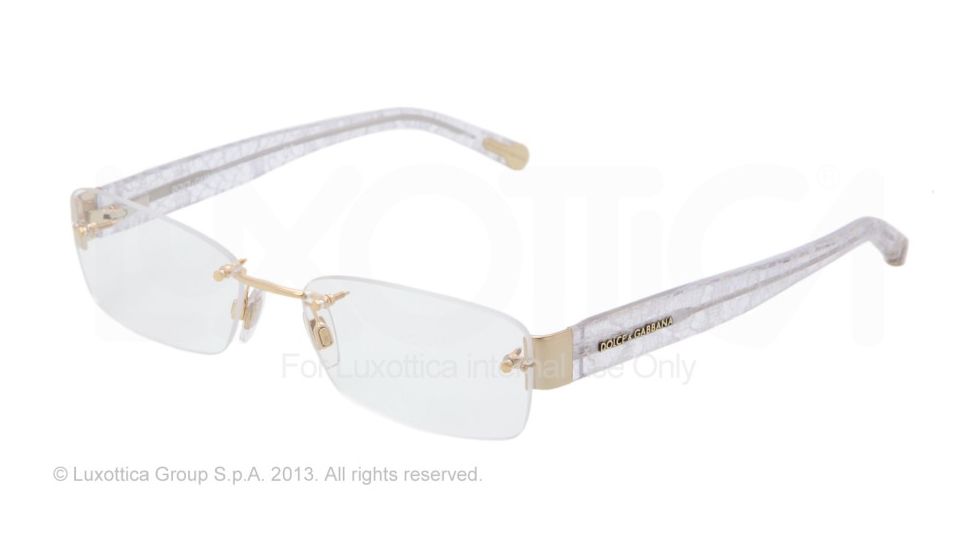 Dolce&amp;Gabbana DG1218 Bifocal Prescription Eyeglasses 1078-5417 - Gold 
