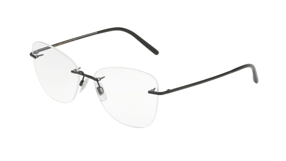 Dolce&amp;Gabbana DG1299 Progressive Prescription Eyeglasses 01-54 - Black Frame