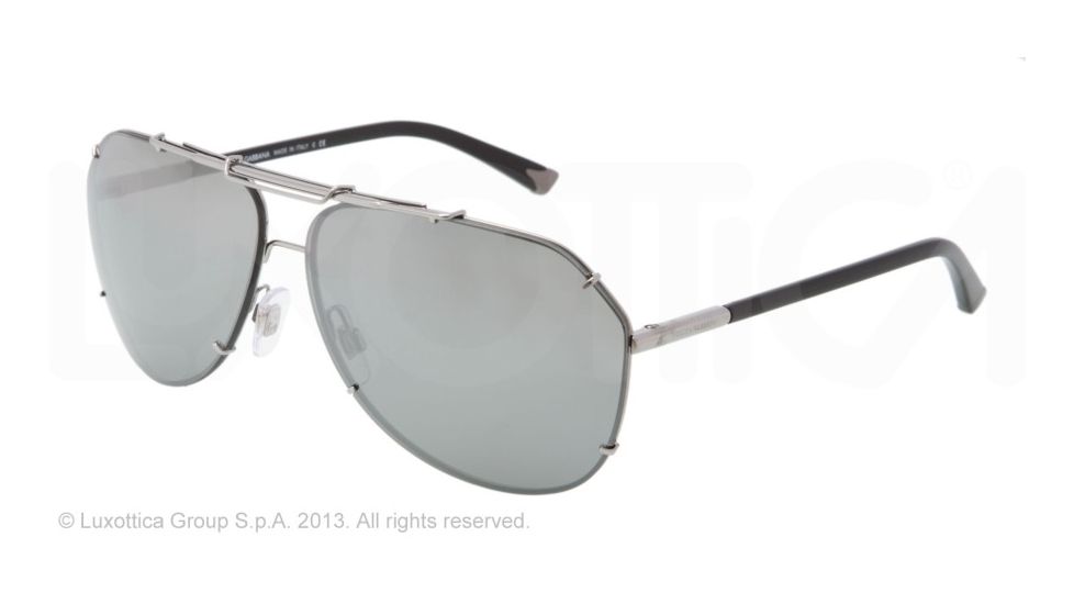 Dolce&amp;Gabbana ICONIC EVOLUTION DG2102 Single Vision Prescription Sunglasses DG2102-04-6G-64 - Lens Diameter 64 mm, Lens Diameter 64 mm, Frame Color Gunmetal