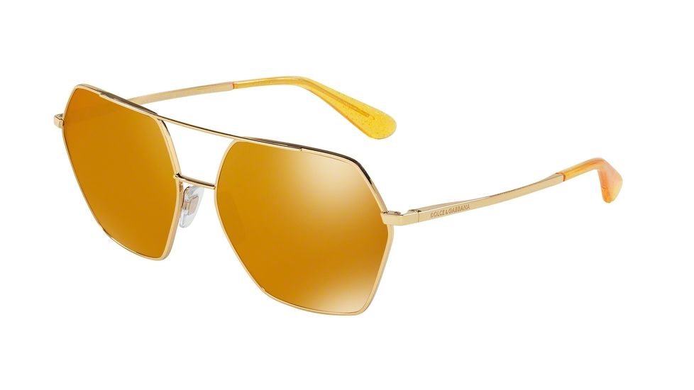 Dolce&amp;Gabbana DG2157 Progressive Prescription Sunglasses DG2157-02-N0-59 - Lens Diameter 59 mm, Frame Color Gold