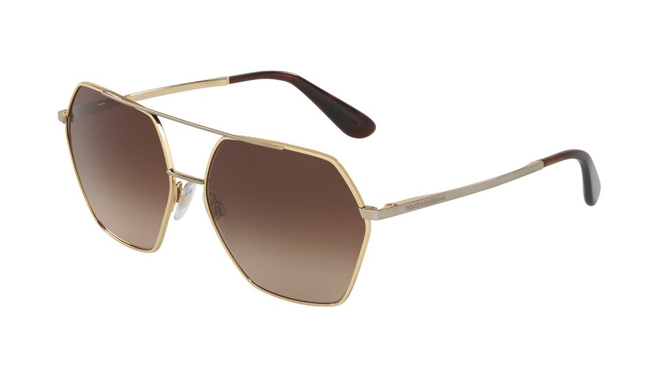 Dolce&amp;Gabbana DG2157 Progressive Prescription Sunglasses DG2157-129713-59 - Lens Diameter 59 mm, Frame Color Gold