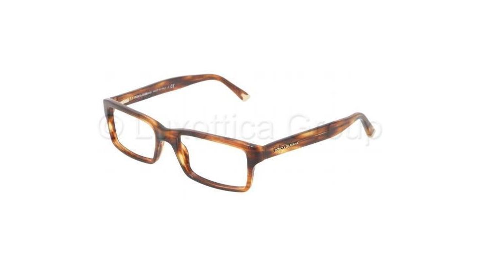 Dolce&amp;Gabbana DG3123 Bifocal Prescription Eyeglasses 677-5217 - Striped Brown Frame