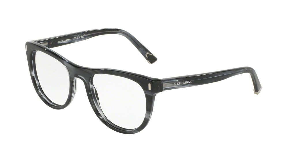 Dolce&amp;Gabbana DG3248F Eyeglass Frames 2924-52 - Striped Anthracite Frame
