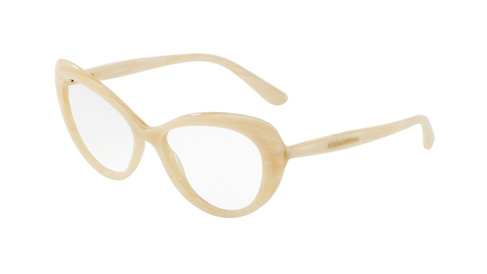 Dolce&amp;Gabbana DG3264 Eyeglass Frames 3084-52 - Beige Horn Frame