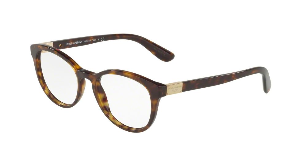 Dolce&amp;Gabbana DG3268 Progressive Prescription Eyeglasses 502-50 - Havana Frame