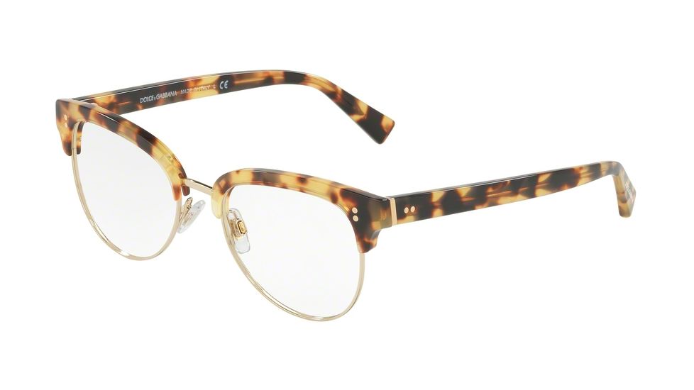 Dolce&amp;Gabbana DG3270 Eyeglass Frames 512-52 - Light Havana/pale Gold Frame