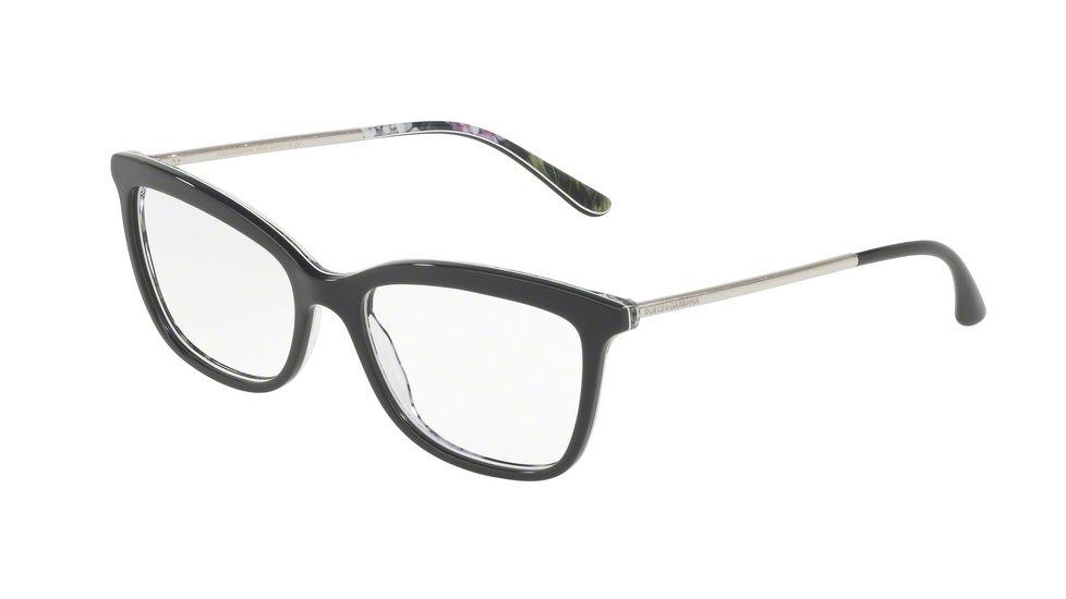 Dolce&amp;Gabbana DG3286 Eyeglass Frames 3151-52 - Grey On Printed Hydrangea Frame