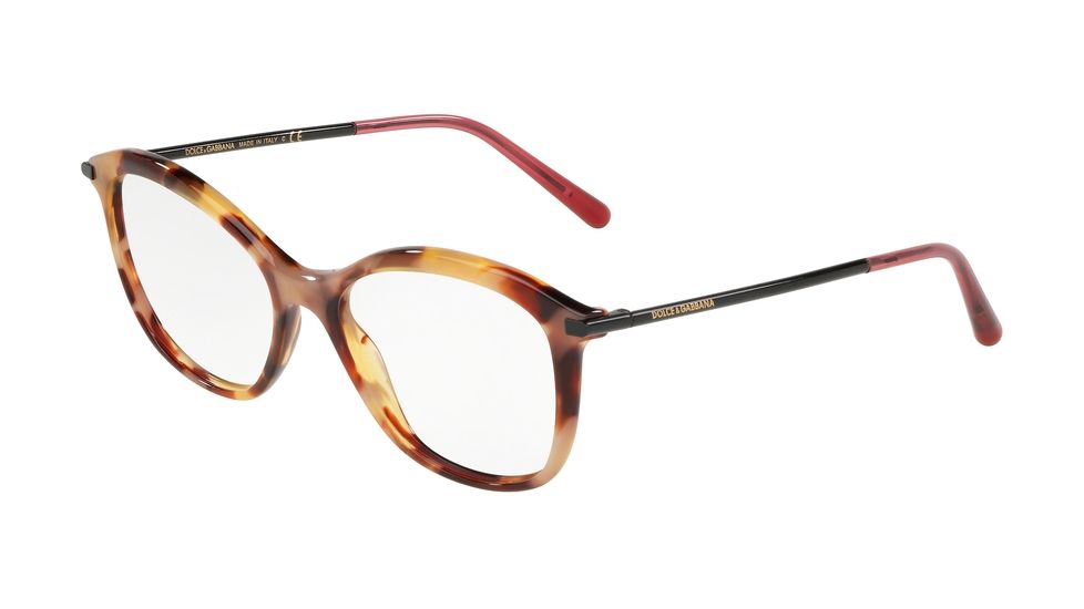 Dolce&amp;Gabbana DG3299 Progressive Prescription Eyeglasses 3192-51 - Havana Pearl Brown Frame