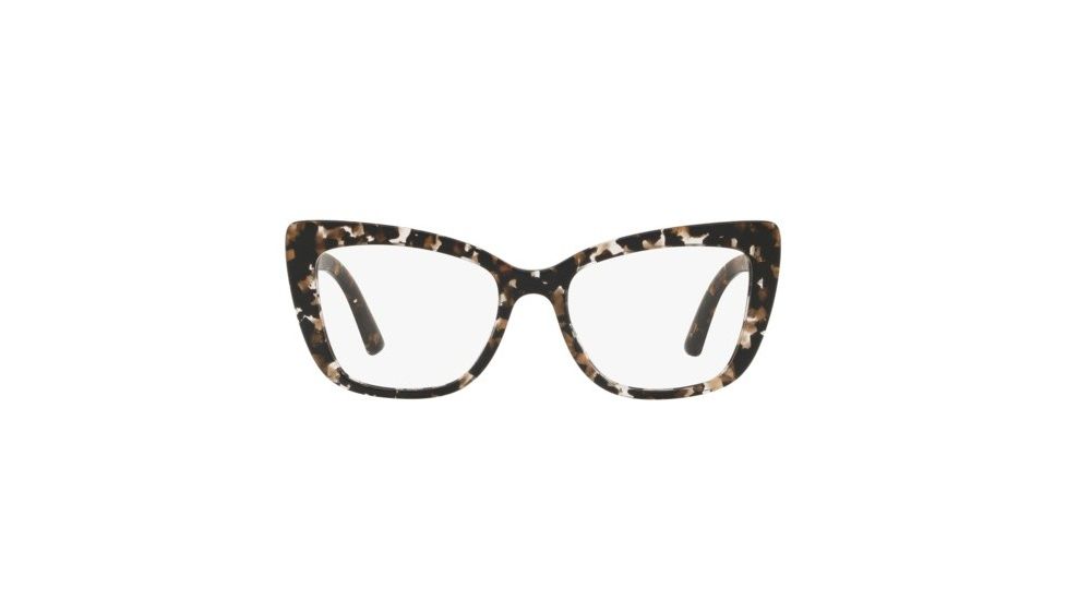 Dolce&amp;Gabbana DG3308 Progressive Prescription Eyeglasses 911-51 - Cube Black/gold Frame