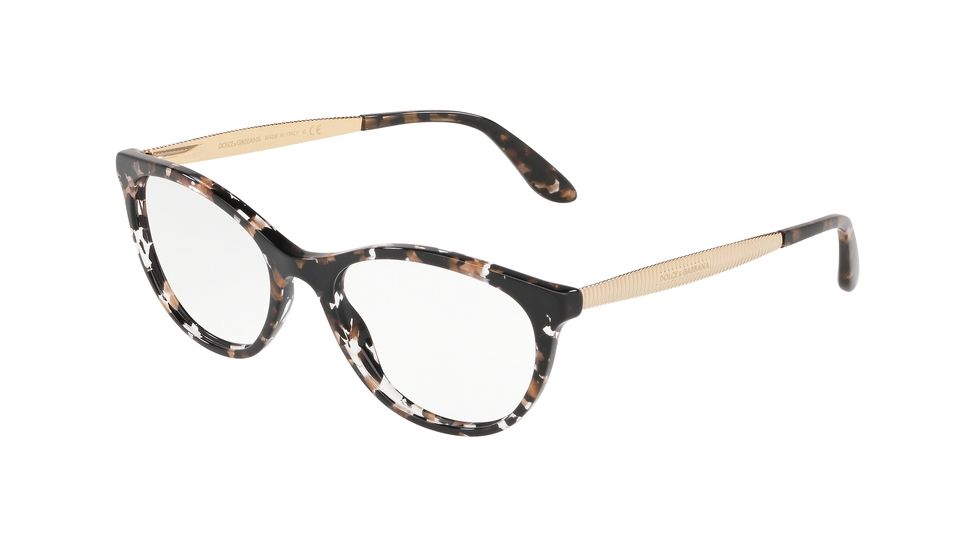 Dolce&amp;Gabbana DG3310 Eyeglass Frames 911-52 - Cube Black/Gold