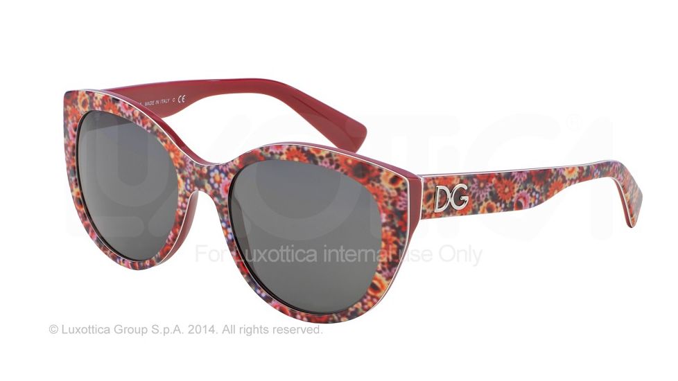 Dolce&amp;Gabbana DG4217 Bifocal Prescription Sunglasses DG4217-279187-54 - Lens Diameter 54 mm, Frame Color Top Mosaic On Red