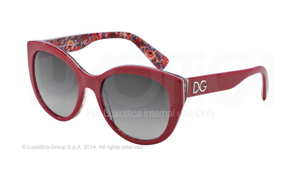 Dolce&amp;Gabbana DG4217 Bifocal Prescription Sunglasses DG4217-27928G-54 - Lens Diameter 54 mm, Frame Color Top Red On Mosaic