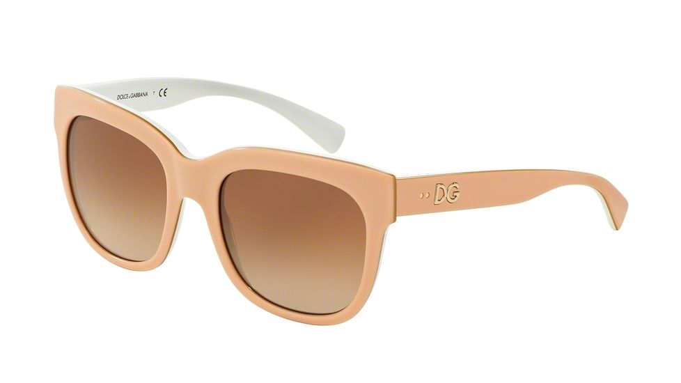 Dolce&amp;Gabbana DG4272 Progressive Prescription Sunglasses DG4272-300713-53 - Lens Diameter 53 mm, Frame Color Top Powder/gold/white