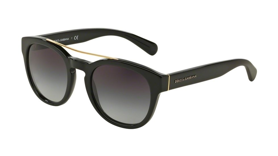 Dolce&amp;Gabbana DG4274 Single Vision Prescription Sunglasses DG4274-501-8G-50 - Lens Diameter 50 mm, Frame Color Black
