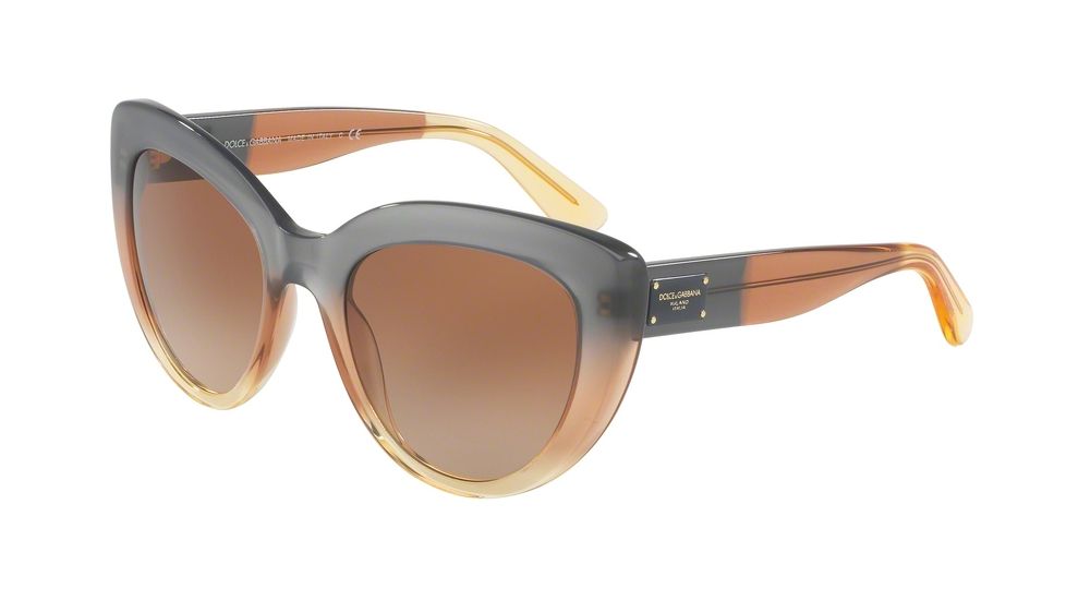 Dolce&amp;Gabbana DG4287 Bifocal Prescription Sunglasses DG4287-307413-53 - Lens Diameter 53 mm, Frame Color Grad Brown/caramel/yellow