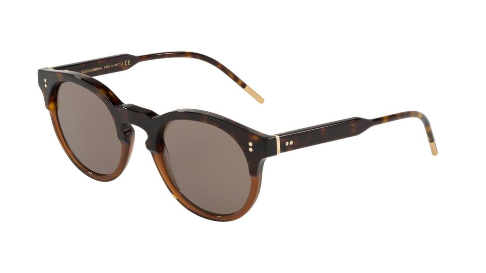 Dolce&amp;Gabbana DG4329F Prescription Sunglasses DG4329F-31674R-50 - Lens Diameter 50 mm, Frame Color Havana/transparent Brown