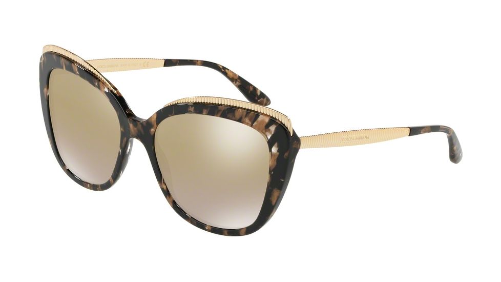 Dolce&amp;Gabbana DG4332 Progressive Prescription Sunglasses, 57mm, Cube Black/gold, DG4332-911-6E-57-PRO