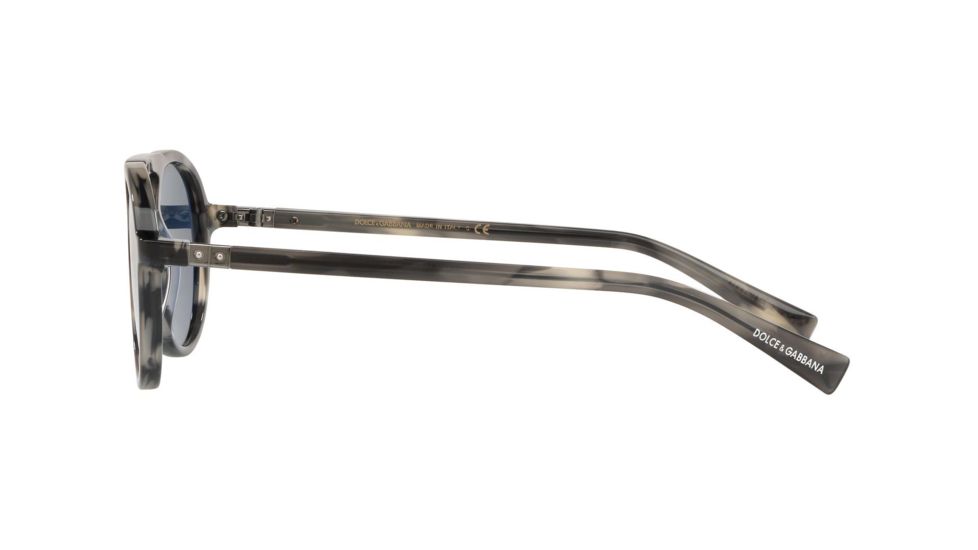 Dolce&amp;Gabbana DG4351F Progressive Prescription Sunglasses, 54mm, Striped Grey, DG4351F-319980-54-PRO