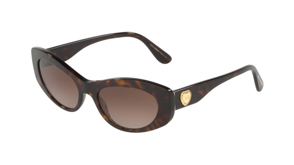 Dolce&amp;Gabbana DG4360 Sunglasses 502/13-53, Brown Gradient Lenses