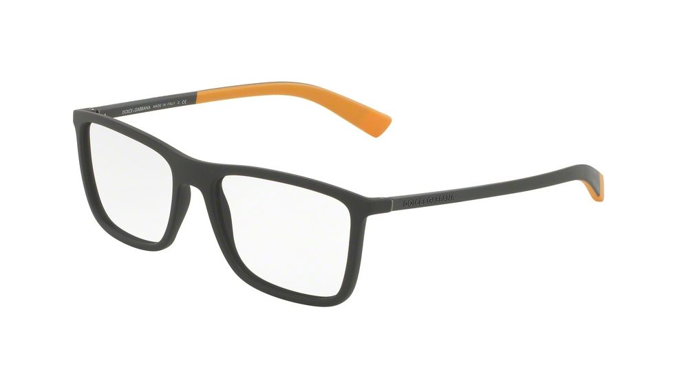 Dolce&amp;Gabbana DG5021 Progressive Prescription Eyeglasses 2809-52 - Dark Grey Rubber Frame