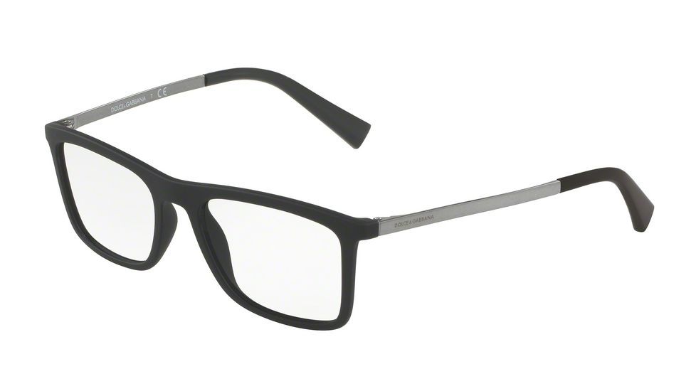 Dolce&amp;Gabbana DG5023 Bifocal Prescription Eyeglasses 2805-52 - Black Rubber Frame