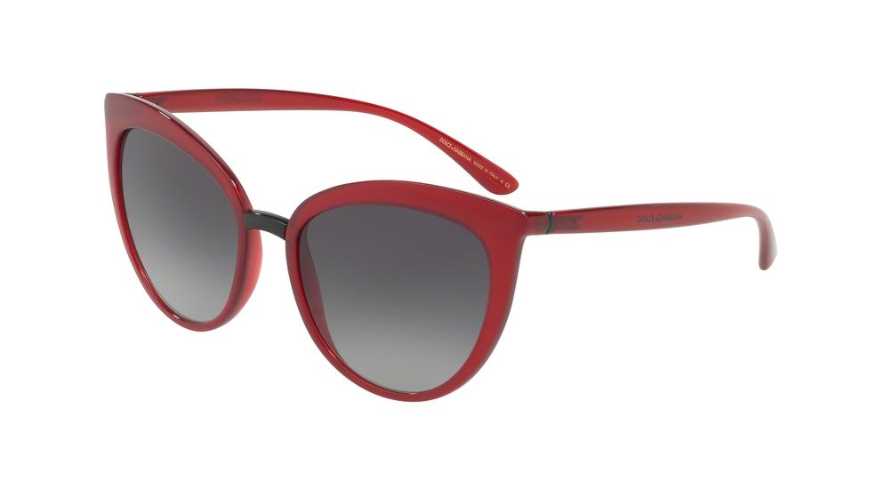 Dolce&amp;Gabbana DG6113 Progressive Prescription Sunglasses DG6113-30918G-55 - Lens Diameter 55 mm, Frame Color Transparent Bordeaux