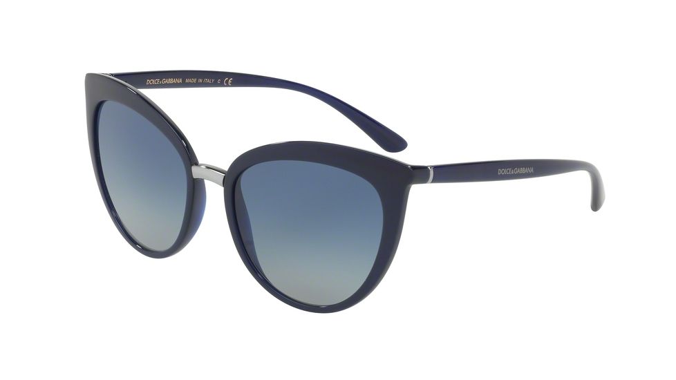 Dolce&amp;Gabbana DG6113 Progressive Prescription Sunglasses, 55mm, Opal Blue, DG6113-30944L-55-PRO