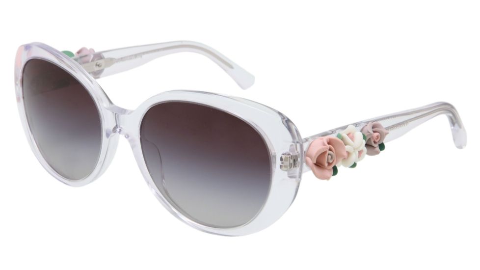 Dolce&amp;Gabbana FLOWERS DG4183 Progressive Prescription Sunglasses DG4183-656-8G-57 - Lens Diameter 57 mm, Lens Diameter 57 mm, Frame Color Crystal