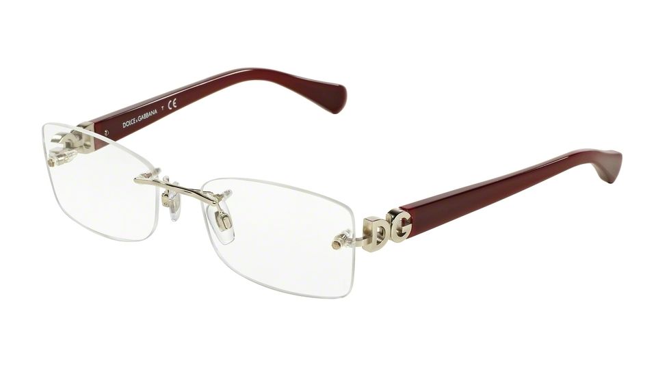 Dolce&amp;Gabbana ICONIC LOGO DG1278 Bifocal Prescription Eyeglasses 05-52 - Silver Frame