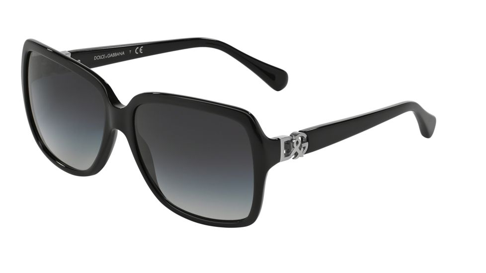 Dolce&amp;Gabbana ICONIC LOGO DG4164P Progressive Prescription Sunglasses DG4164P-501-8G-5816 - Frame Color Black, Lens Diameter 58 mm