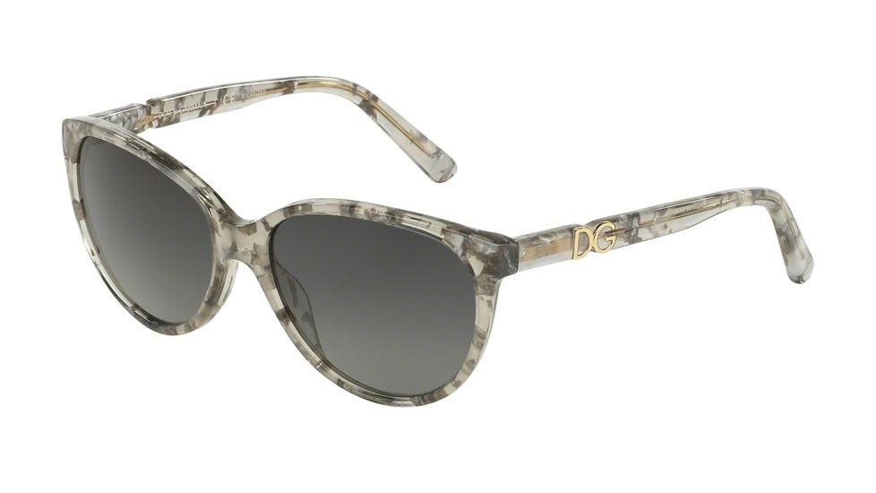 Dolce&amp;Gabbana ICONIC LOGO DG4171PM Progressive Prescription Sunglasses DG4171PM-2913T3-56 - Lens Diameter 56 mm, Frame Color Grey Marble