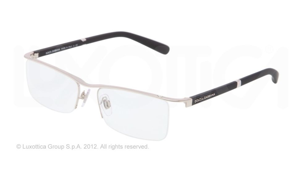 Dolce&amp;Gabbana LIFESTYLE DG1249 Progressive Prescription Eyeglasses 1232-53 - Silver Frame