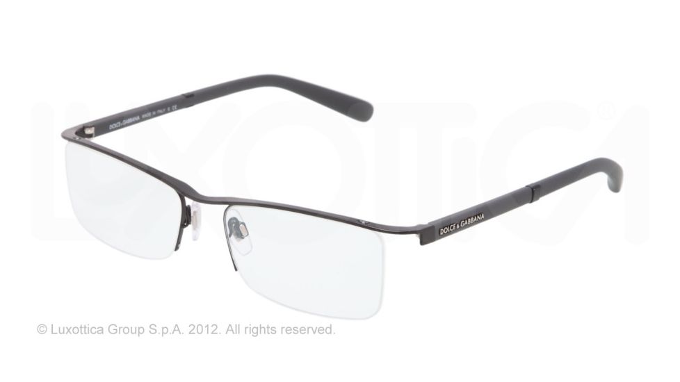 Dolce&amp;Gabbana LIFESTYLE DG1249 Progressive Prescription Eyeglasses 1233-53 - Matte Black Frame