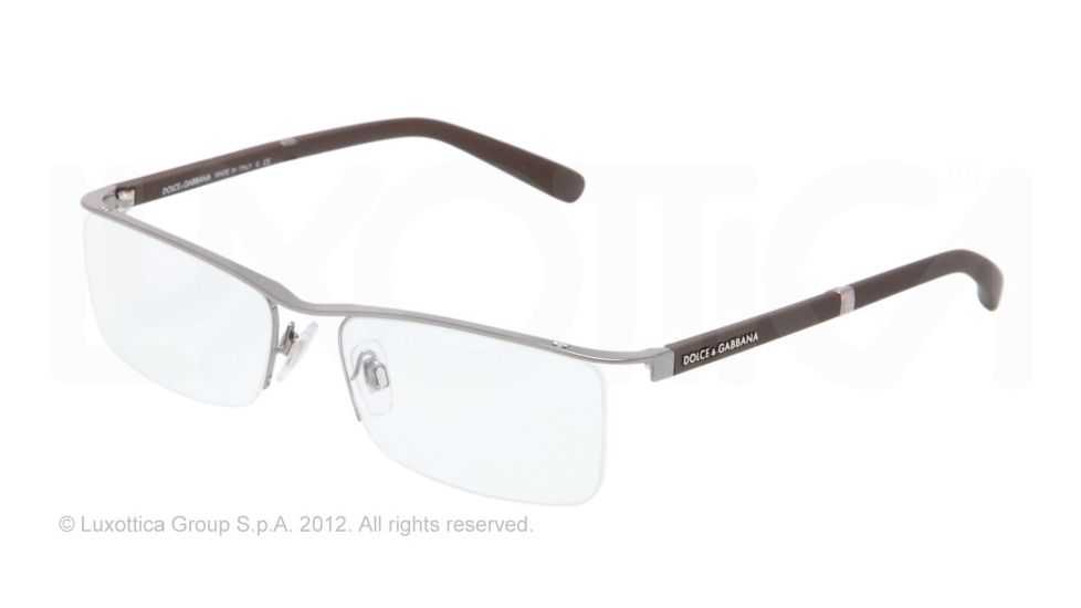 Dolce&amp;Gabbana LIFESTYLE DG1249 Progressive Prescription Eyeglasses 1234-53 - Gunmetal Frame