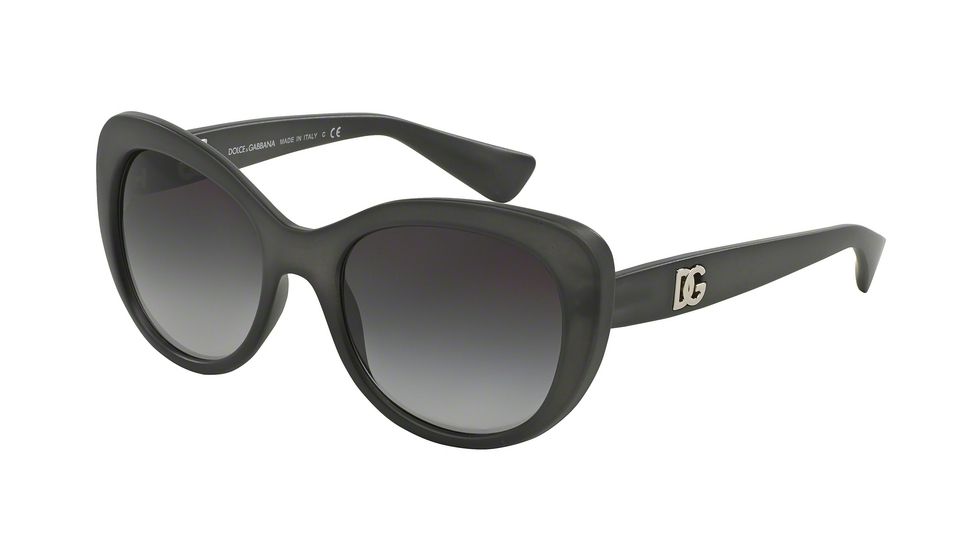 Dolce&amp;Gabbana LOGO EXECUTION DG6090 Single Vision Prescription Sunglasses DG6090-26768G-54 - Lens Diameter 54 mm, Frame Color Matte Opal Grey