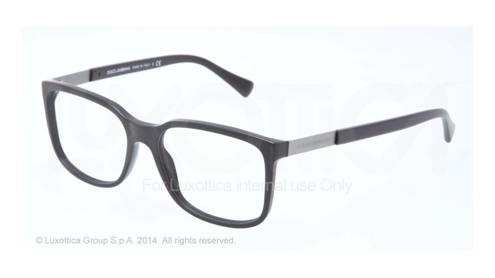 Dolce&amp;Gabbana LOGO PLAQUE DG3189 Progressive Prescription Eyeglasses 1934-52 - Matte Black Frame