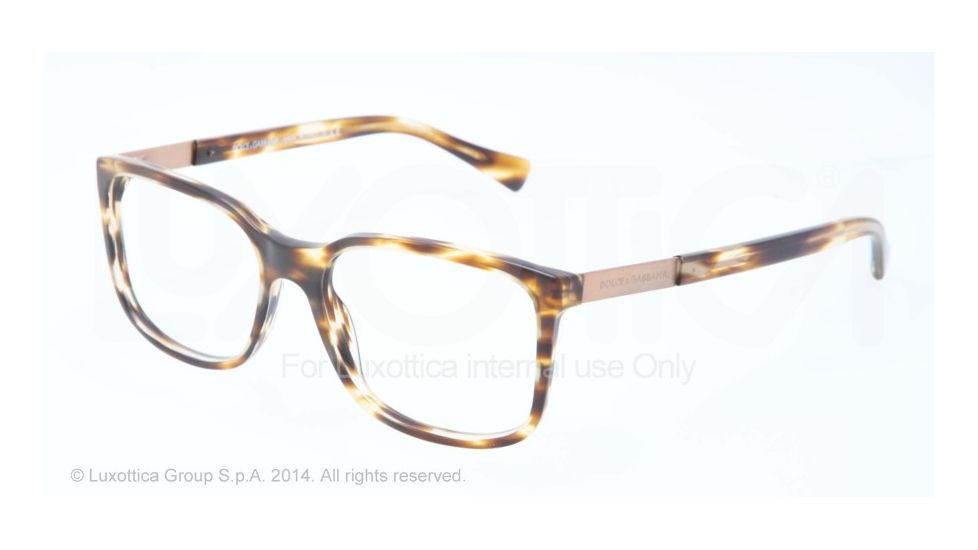 Dolce&amp;Gabbana LOGO PLAQUE DG3189 Progressive Prescription Eyeglasses 2597-52 - Flame Matte Havana Frame