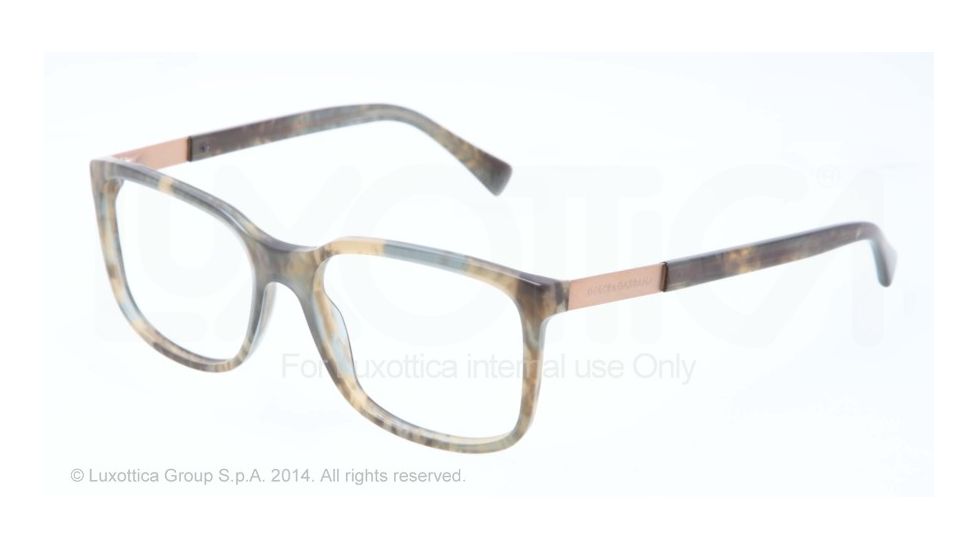 Dolce&amp;Gabbana LOGO PLAQUE DG3189 Progressive Prescription Eyeglasses 2801-52 - Camouflage Matte Green Frame